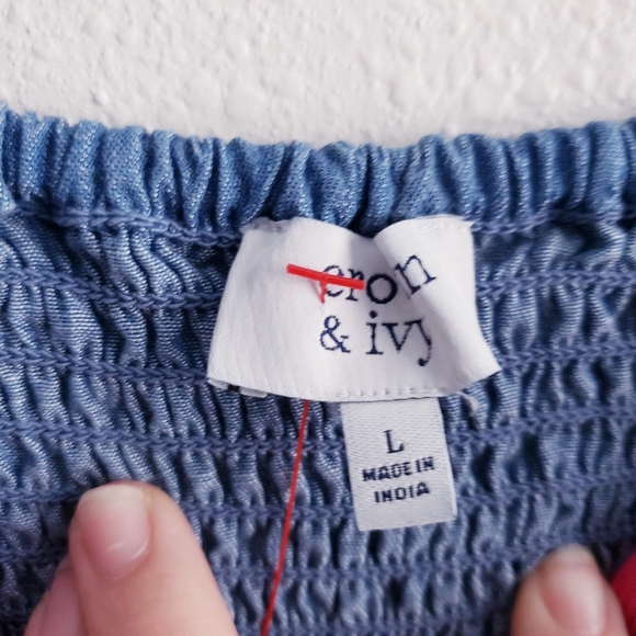 Crown & Ivy Sleeveless Tiered Ric Rac Spring Maxi Dress L Large - Picture 8 of 9